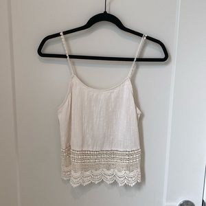 Forever 21 Cream Crochet Tank Top